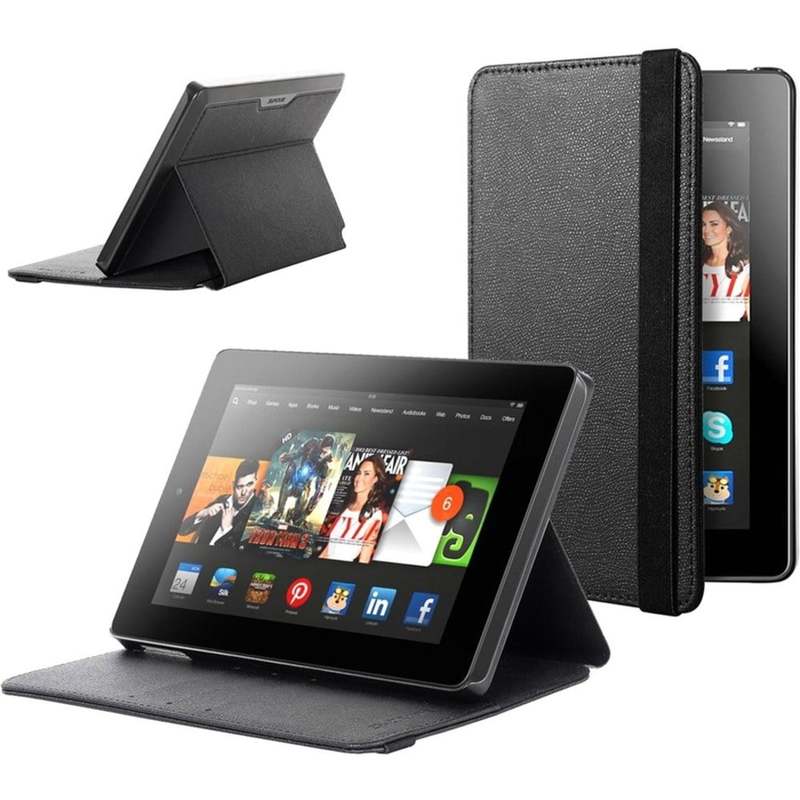 SUP Slim Carrying Case Amazon Tablet - Black - Polyurethane Leather Body - 7.8in Height x 5.3in Width (Min Order Qty 4) MPN:SUP-HD7-HS-BLACK