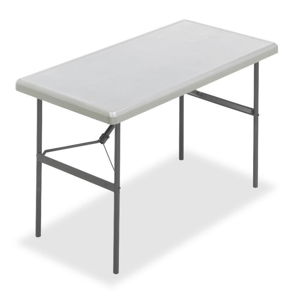 Iceberg IndestrucTable TOO 1200-Series Folding Table, 48inW x 24inD, Platinum MPN:65203