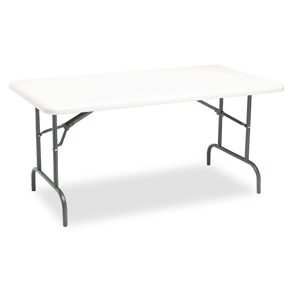 Iceberg IndestrucTable TOO 1200-Series Folding Table, 60in W x 30inD, Platinum MPN:65213