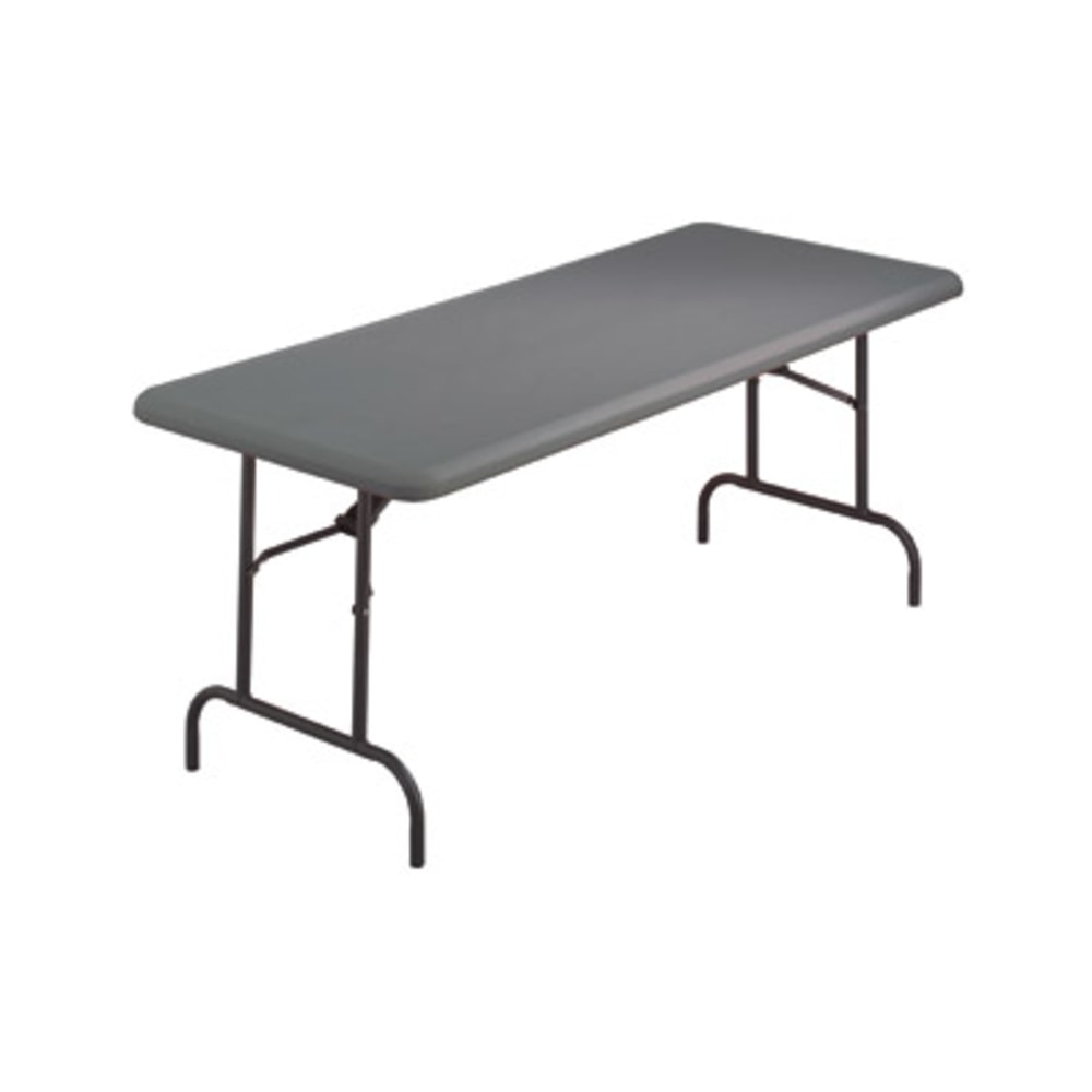 Iceberg Indestruc-Tables Too 1200 Series Folding Table, Rectangular, Charcoal MPN:65227