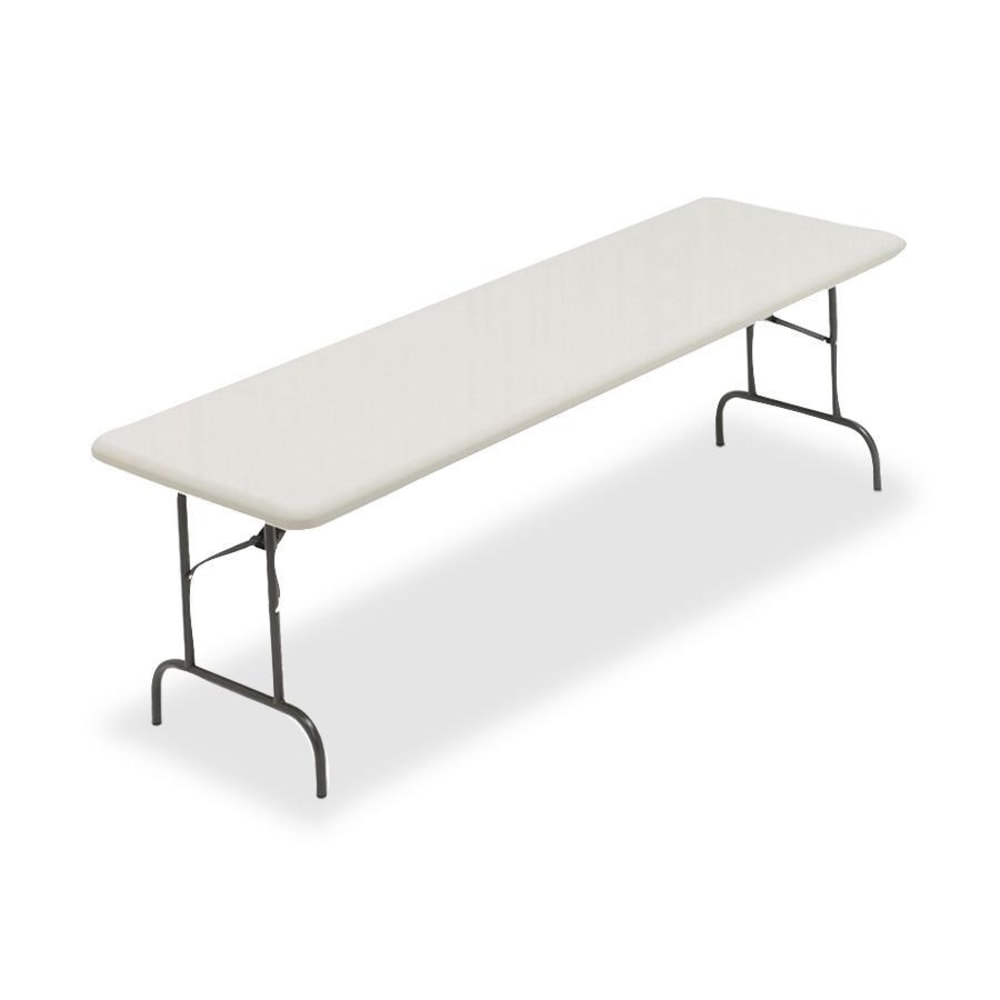 Iceberg IndestrucTable TOO 1200-Series Folding Table, 96inW x 30inD, Platinum MPN:65233