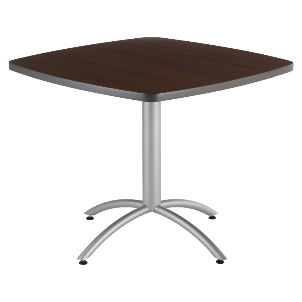 Iceberg CafeWorks Cafe Table, Square, 30inH x 36inW, Walnut MPN:65614