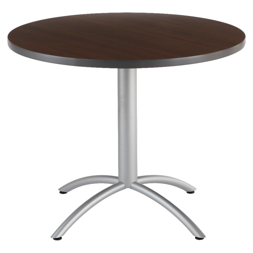 Iceberg CafeWorks Cafe Table, Round, 30inH x 36inW, Walnut MPN:65624