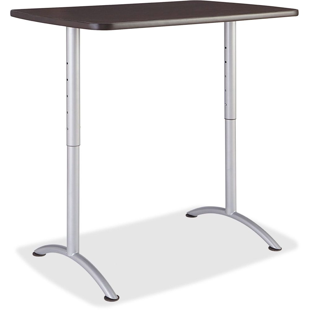 Iceberg Walnut Top Sit-to-Stand Table, Gray Walnut/Silver Gray MPN:69305