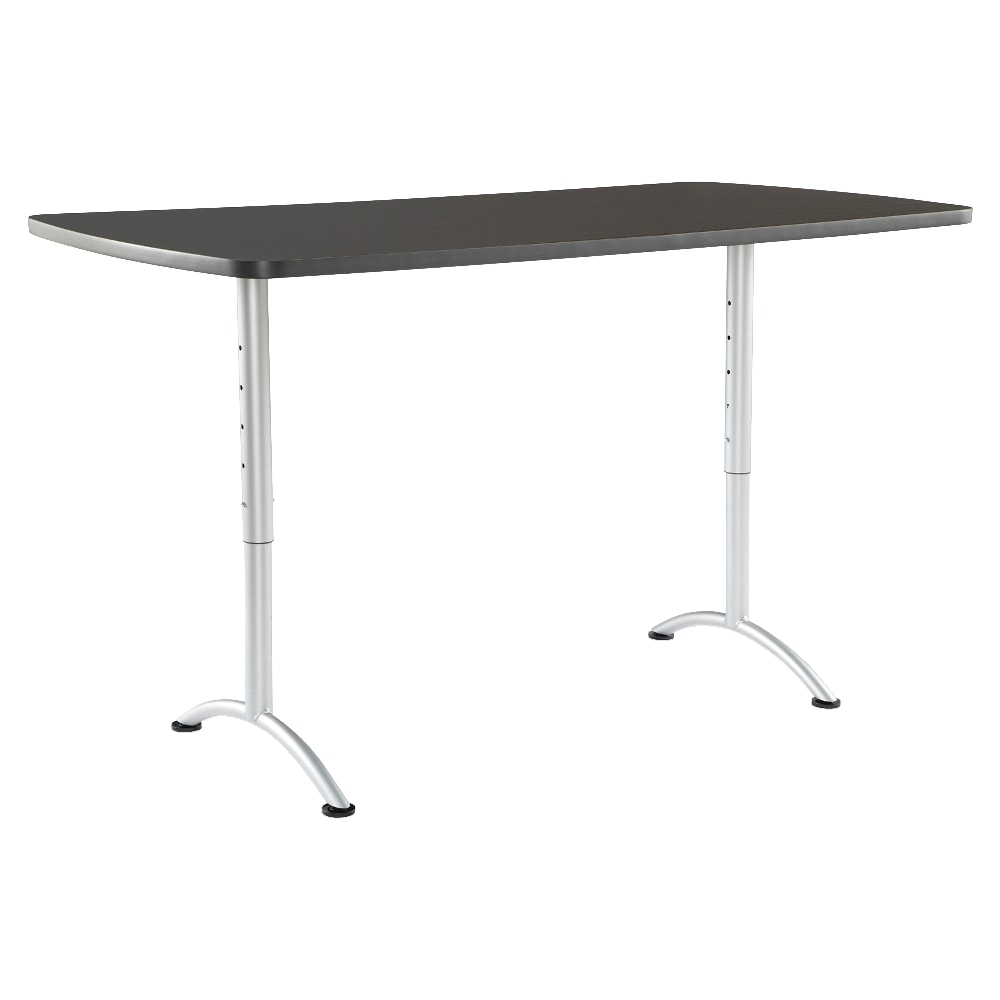 Iceberg IndestrucTable TOO Adjustable Height Utility Table, Rectangle, Graphite MPN:69327