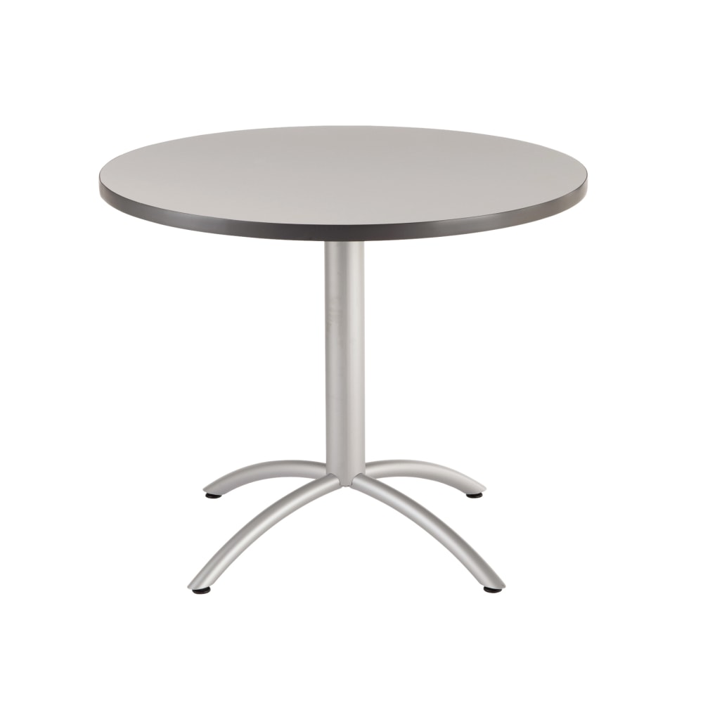 Iceberg Cafeworks Cafe Table, Round, 42inH x 36inW, Gray/Silver MPN:ICE65621