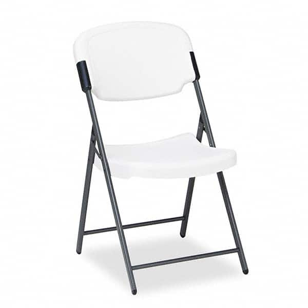 Rough N Ready Series Resin Folding Chair Steel Frame Platinum MPN:ICE64003