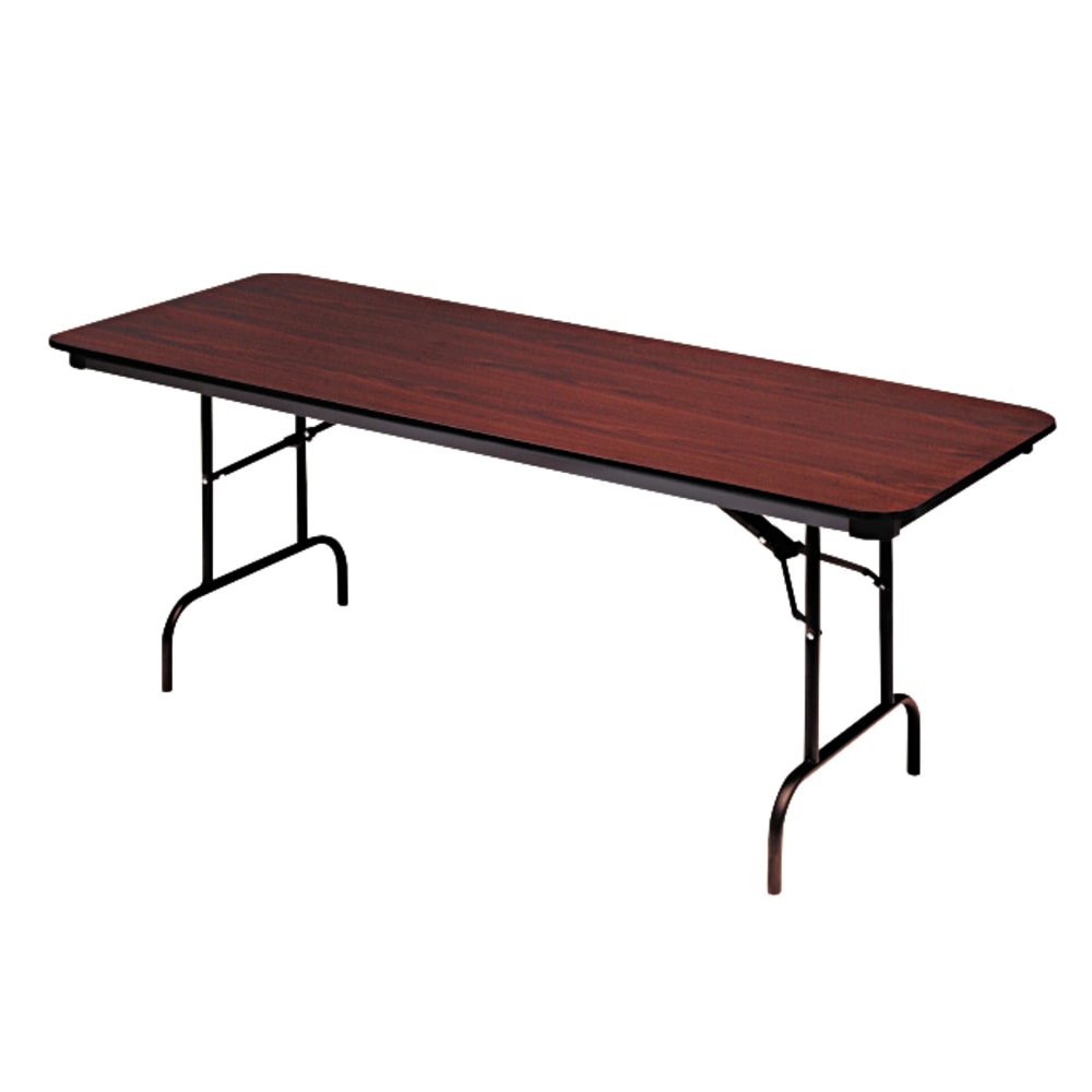 Iceberg Premium Folding Table, Rectangular, 60inW x 30inD, Mahogany/Brown MPN:55214