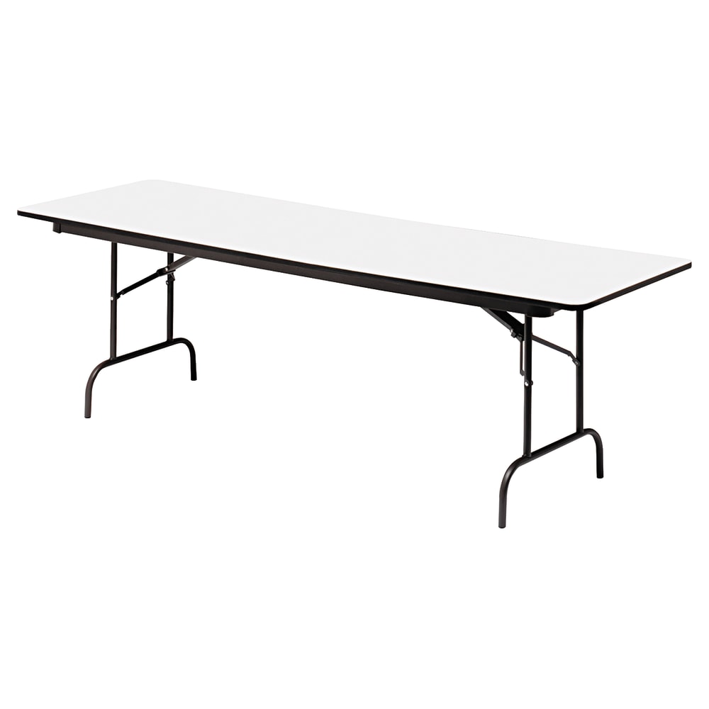 Iceberg Premium Wood Laminate Folding Table, Rectangular, 96inW x 30inD, Gray/Charcoal MPN:55237