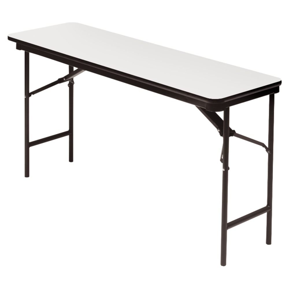 Iceberg Premium Folding Table, Rectangular, 60inW x 18inD, Gray/Charcoal MPN:55277