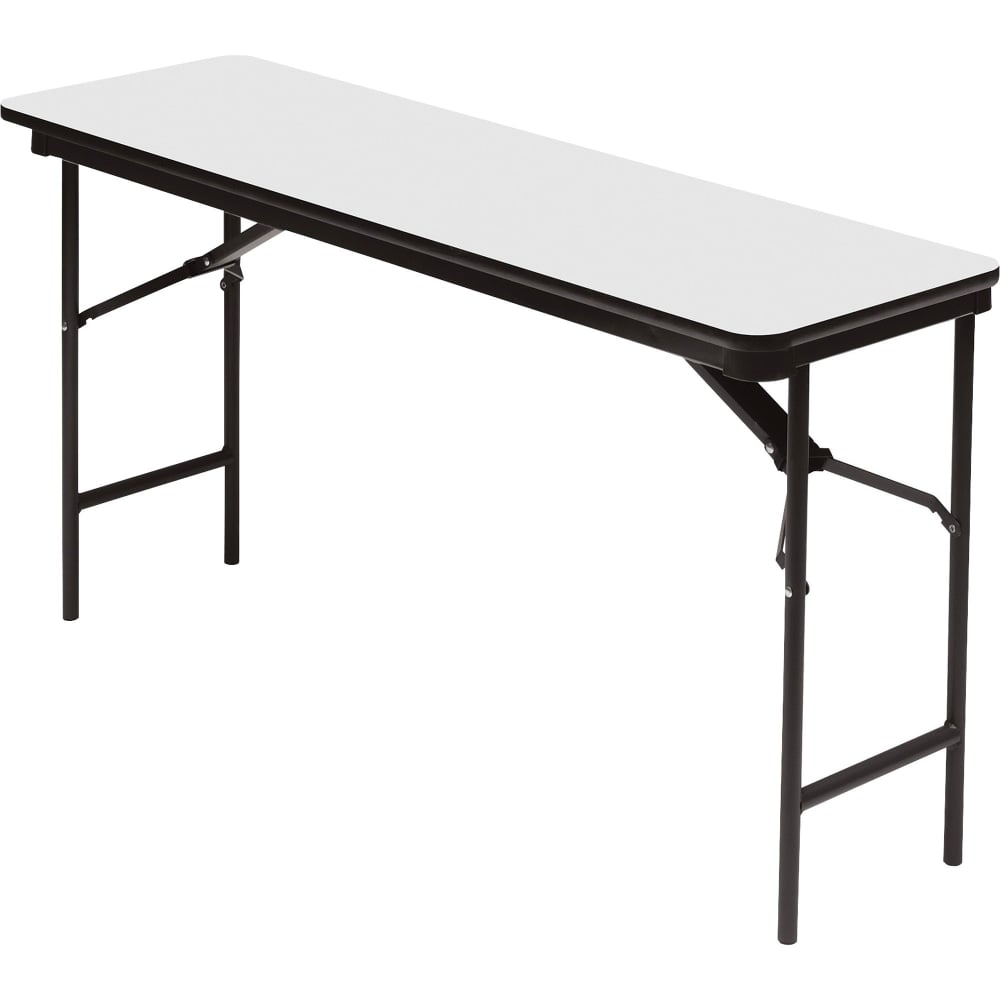 Iceberg Premium Wood Laminate Folding Table, Rectangular, 72inW x 18inD, Gray/Charcoal MPN:55287