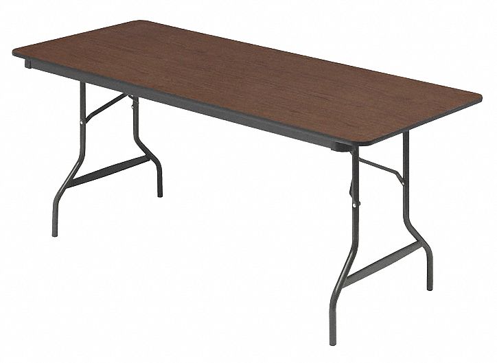 Folding Table Rectangle Wood 72 L 30 W MPN:55424