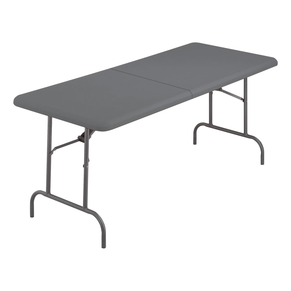 Iceberg IndestrucTable TOO Bifold Table - For - Table TopRectangle Top - 60in Table Top Length x 30in Table Top Width x 2in Table Top Thickness - 29in Height - Indoor, Outdoor - Charcoal, Powder Coated - Tubular Steel MPN:65457