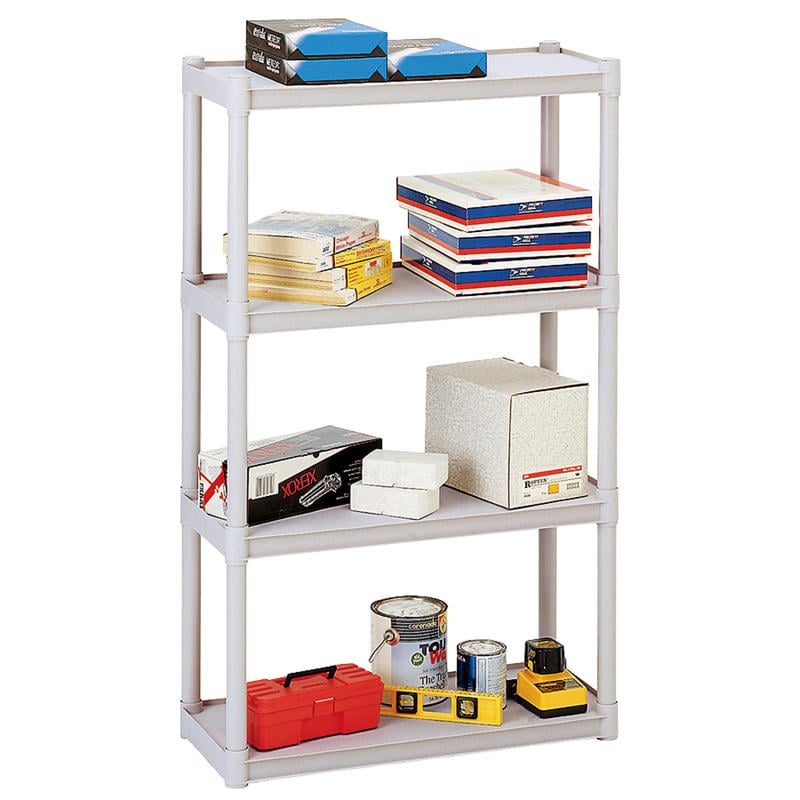 Iceberg Rough N Ready Storage System, 4 Shelves, Platinum MPN:20843