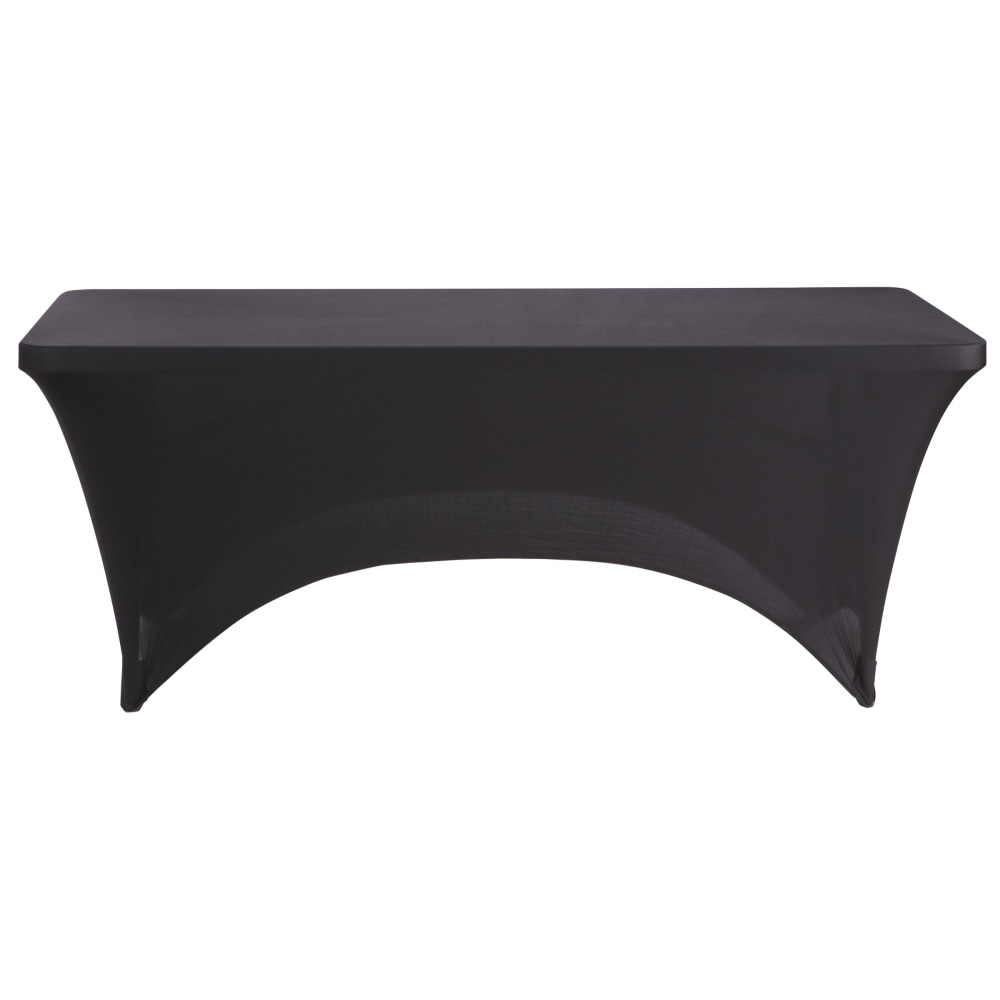 Iceberg Fabric Table Cover, 30in x 72in, Black (Min Order Qty 2) MPN:16521