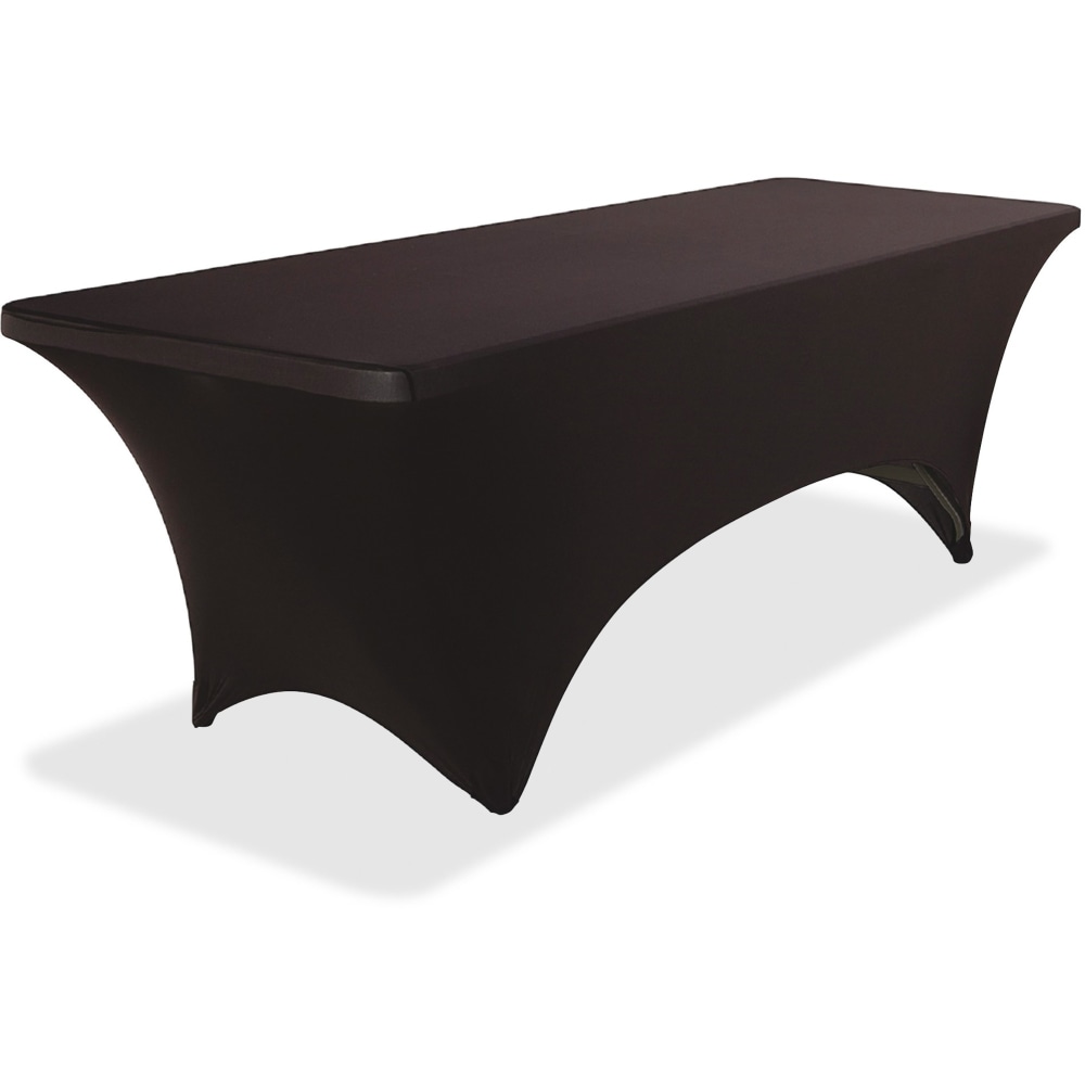 Iceberg Stretch Fabric Table Cover, 96in x 30in, Black (Min Order Qty 2) MPN:16531