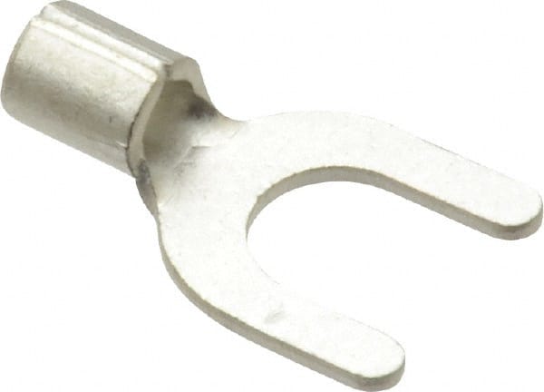 #10 Stud, 16 to 14 AWG Compatible, Noninsulated, Crimp Connection, Standard Fork Terminal MPN:83-6171