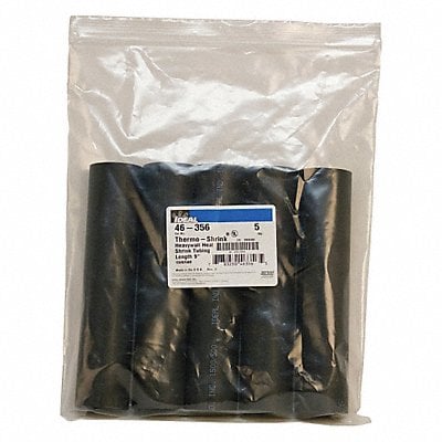 Shrink Tubing 9 in Blk 1.5 in ID PK5 MPN:46-356