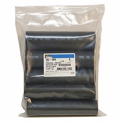 Shrink Tubing 9 in Blk 2 in ID PK5 MPN:46-369