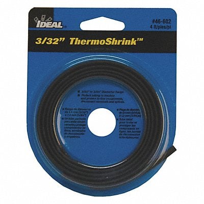 Shrink Tubing 4 ft Blk 0.122 in ID PK5 MPN:46-602