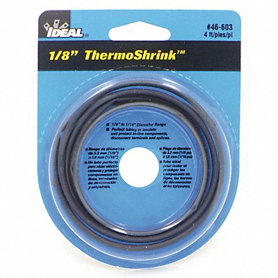 Shrink Tubing 6 in Blk 0.146 in ID PK5 MPN:46-603