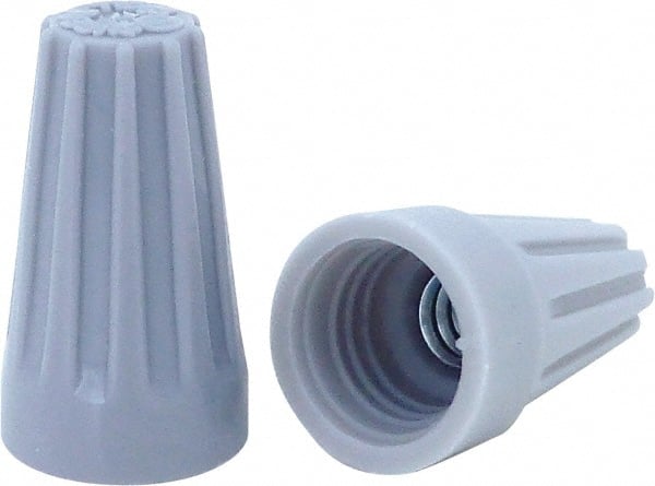 Standard Twist-On Wire Connector: Gray, Flame-Retardant, 2 AWG MPN:30-071