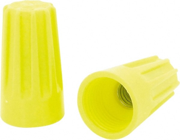 Standard Twist-On Wire Connector: Yellow, Flame-Retardant, 2 AWG MPN:30-074