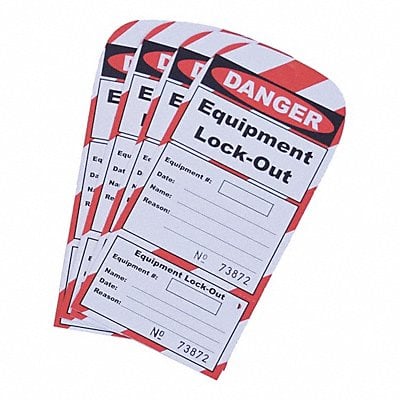 Replacement Lockout Tags Red/White PK25 MPN:70-1186