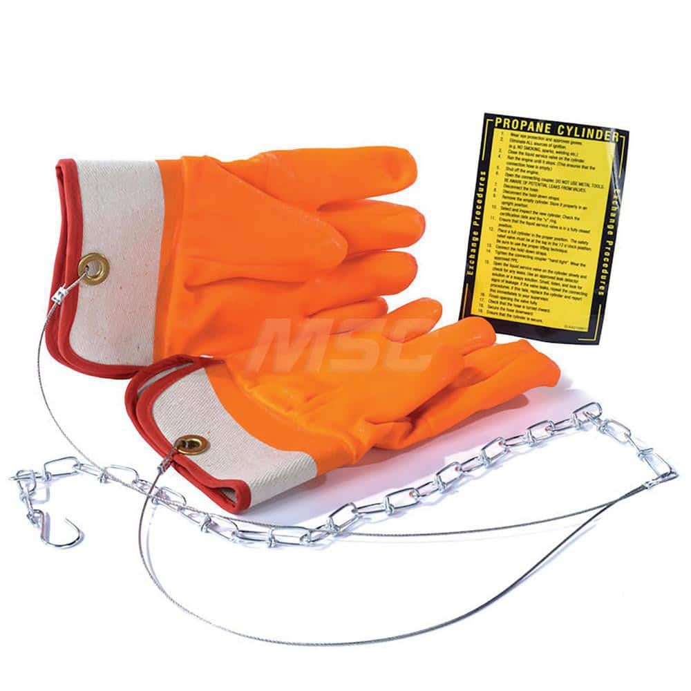 Chemical Resistant Gloves: Size Universal, 2.35 mm Thick, Polyvinylchloride-Coated, Polyvinylchloride, Unsupported MPN:70-1020