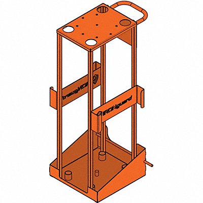 Barrier System Cart Orange 52 in Base H MPN:70-6037