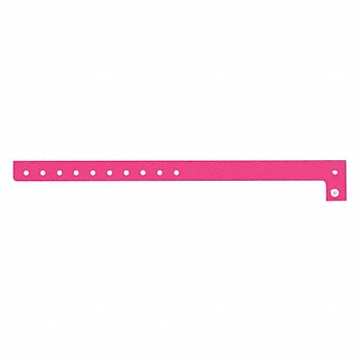 ID Wristband Plastic L-Shaped Pink PK500 MPN:P1-07