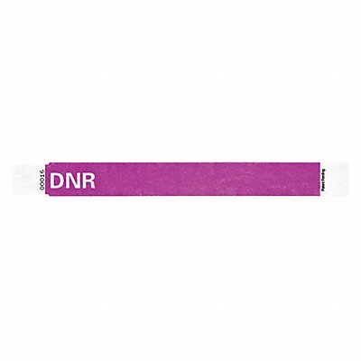 ID Wristband Tyvek 1 in W DNR PK500 MPN:T2UD-203-36