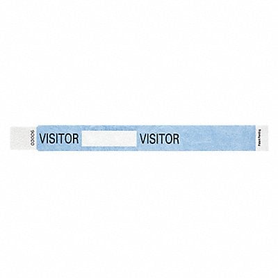 ID Wristband Sky Blue Visitor PK500 MPN:T2UD-205-22