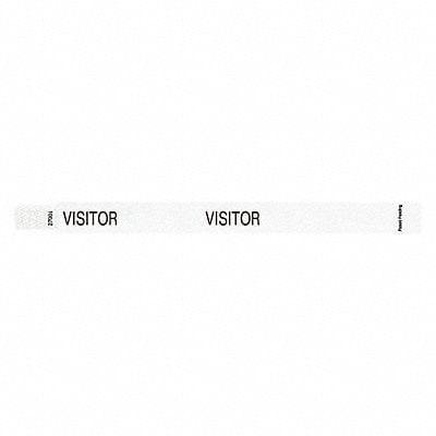 ID Wristband White 3/4in W Visitor PK500 MPN:T3UD-205-09