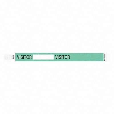 ID Wristband 10inLx3/4inW Visitor PK500 MPN:T3UD-205-17