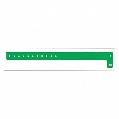 ID Wristband Vinyl L-Shaped Green PK500 MPN:V1-01