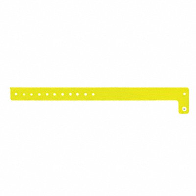 ID Wristband Vinyl L-Shaped Yellow PK500 MPN:V1-02