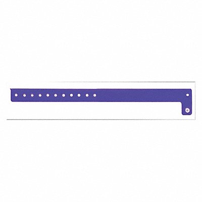 ID Wristband Vinyl L-Shaped Purple PK500 MPN:V1-08