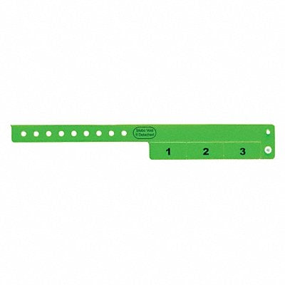 ID Wristband Vinyl Cash Tag Green PK500 MPN:VC3-01