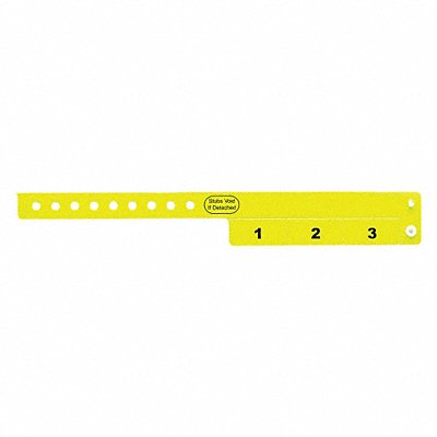 ID Wristband Vinyl Cash Tag Yellow PK500 MPN:VC3-02