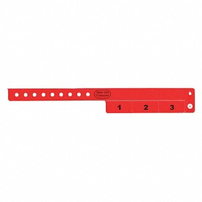 ID Wristband Vinyl Cash Tag Red PK500 MPN:VC3-03