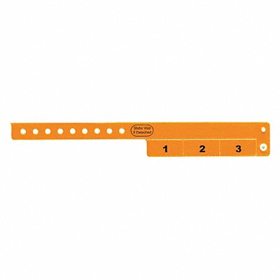 ID Wristband Vinyl Cash Tag Orange PK500 MPN:VC3-04