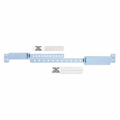 ID Wristband Set Vinyl Blue PK300 MPN:VPM2S-37