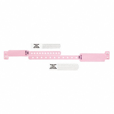 ID Wristband Set Vinyl Pink PK300 MPN:VPM2S-38