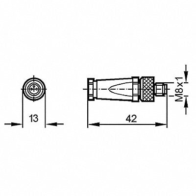 Wireable M8 connector MPN:L33600