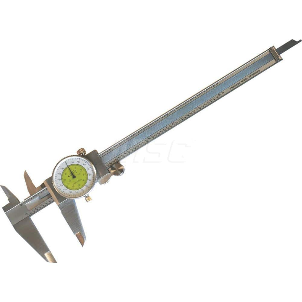 Dial Caliper: 8'' Range, 0.001'' Graduation, 0.1'' per Revolution MPN:100-164-08