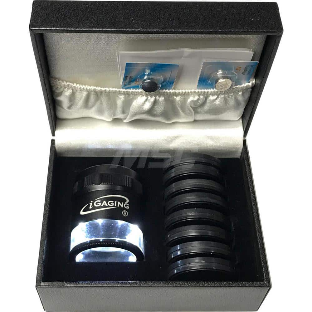 Loupes, Lens Type: Singlet , Minimum Magnification: 10x , Number of Lenses: 9  MPN:36-LED10-9