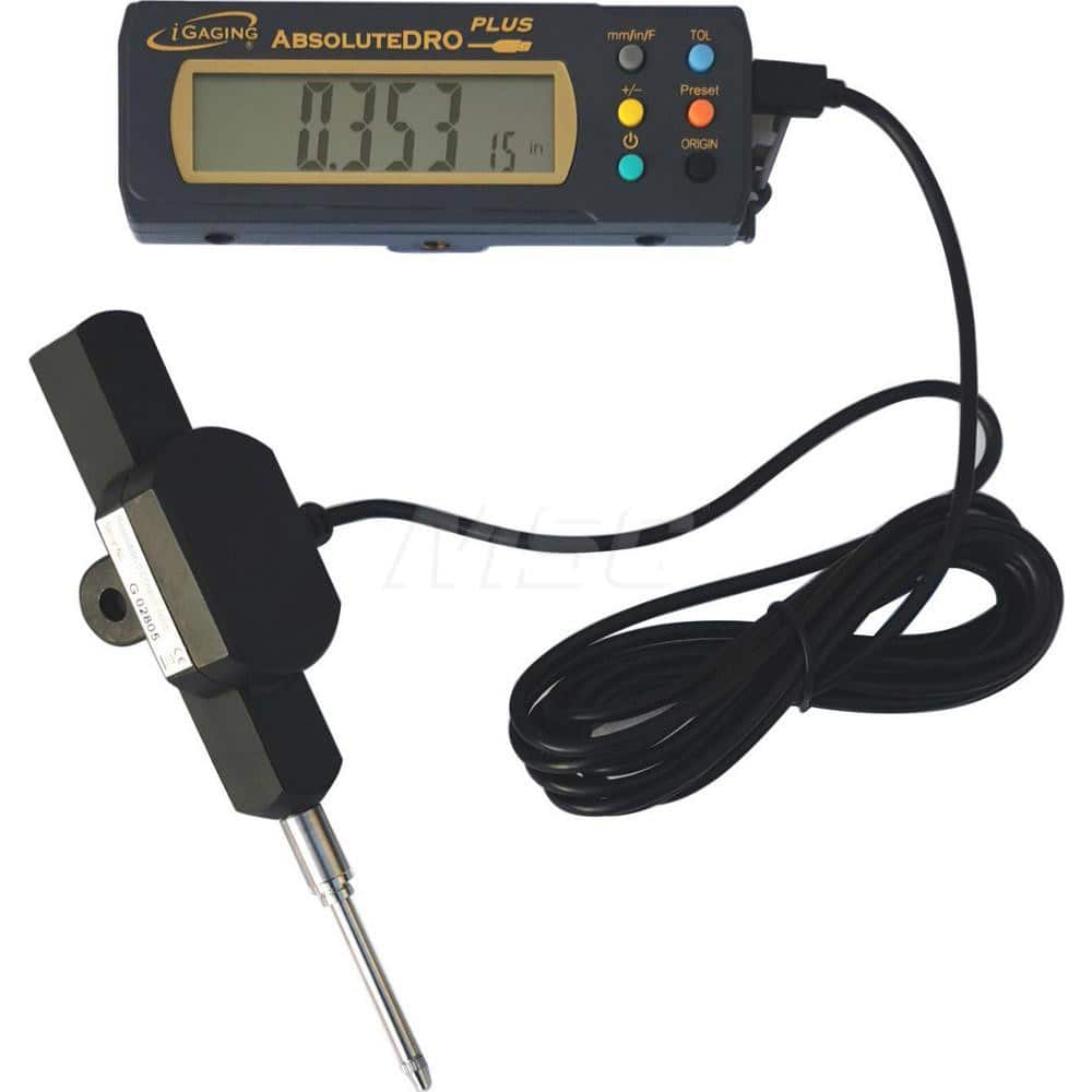 Remote Display Linear Gages, Maximum Measurement (Inch): 1 , Maximum Measurement (mm): 25 , Barrel Diameter (mm): 0.3750 , Display Type: Digital LCD  MPN:35-999-25