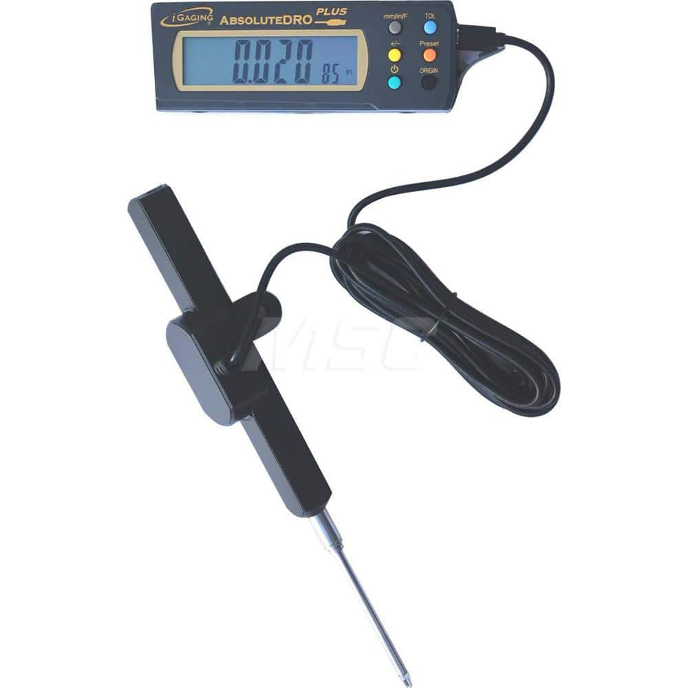 Remote Display Linear Gages, Maximum Measurement (Inch): 2 , Maximum Measurement (mm): 50 , Barrel Diameter (mm): 0.3750 , Display Type: Digital LCD  MPN:35-999-50