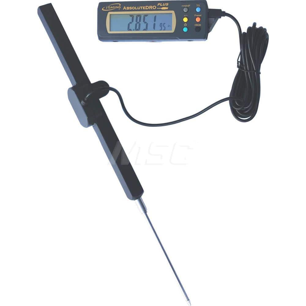 Remote Display Linear Gages, Maximum Measurement (Inch): 4 , Maximum Measurement (mm): 100 , Barrel Diameter (mm): 0.3750 , Display Type: Digital LCD  MPN:35-999-99